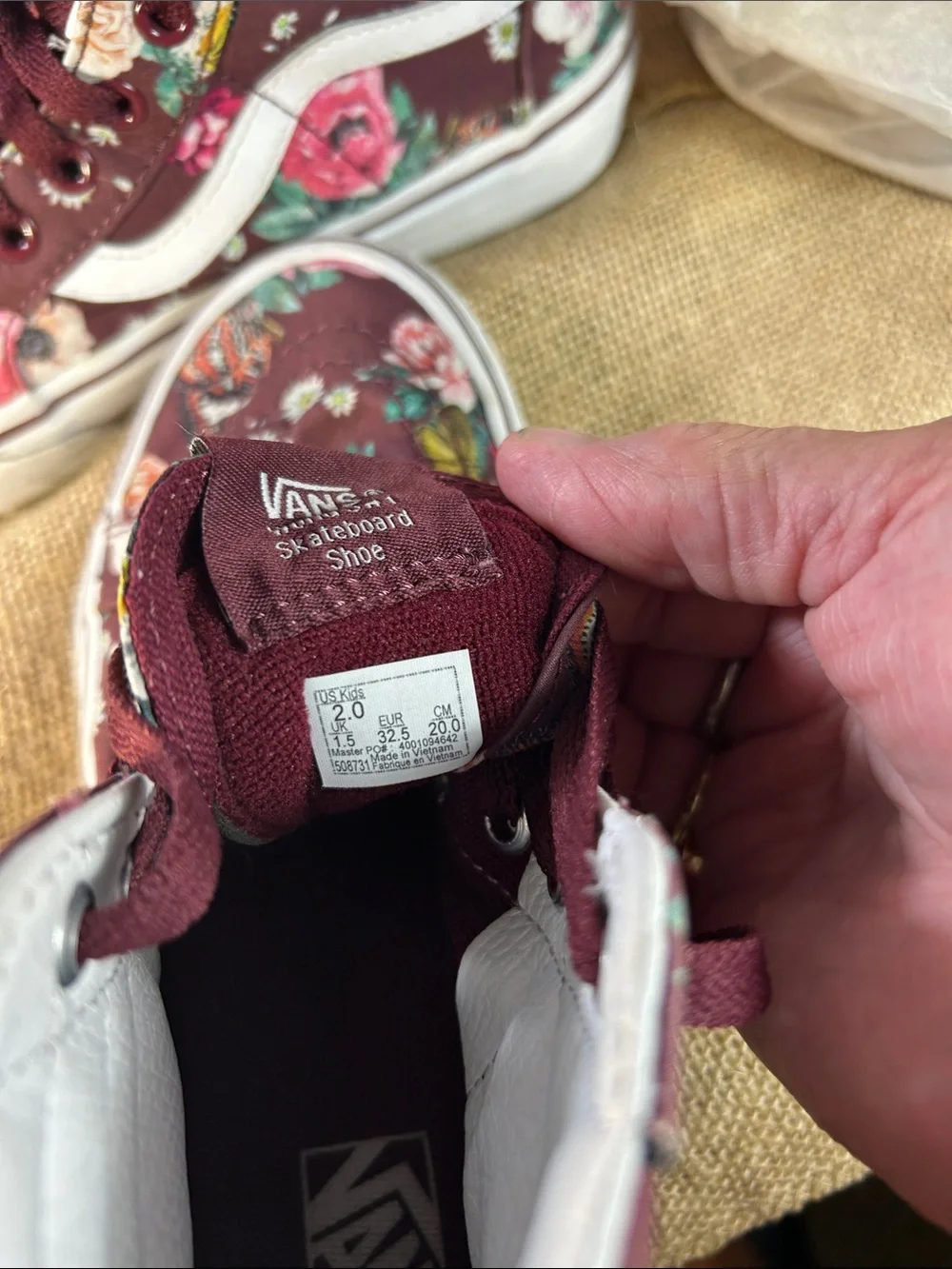 Vans Floral and Butterfly High top Sneakers
